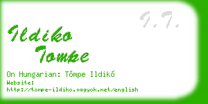 ildiko tompe business card